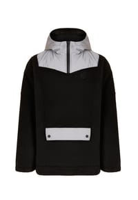 CAT by manii'ta lacitta - Schwarzer Fleece-Hoodie Catrain - schwarz