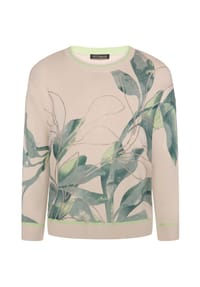 BETTY BARCLAY - Strickpullover mit Print - Beige/Green