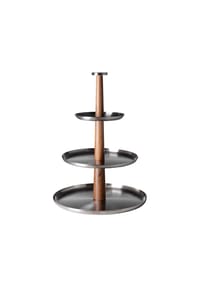 Fink Living 3er Etagere ROMA - ROMA - braun, silberfarben