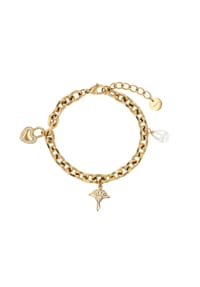 JOOP! - Armband für Damen, Edelstahl, Zirkonia und Perlmutt | Kornblume - gold