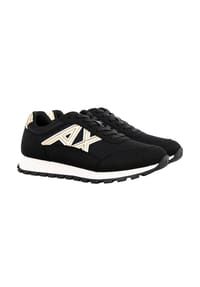 ARMANI EXCHANGE - Herren Sneaker – Microsuede, Mesh, Retro, Logo - Dunkelblau/Weiß
