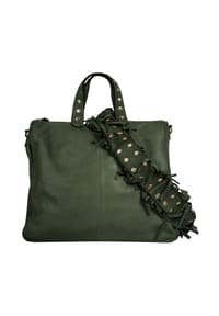 Samantha Look - Umhängetasche Echt Leder, Made In Italy - cognac