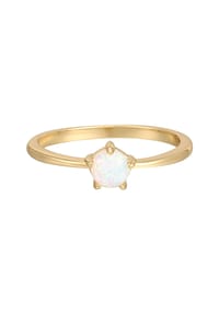 Rafaela Donata - Damen Ring aus 925/- Sterling Silber in gelbgold mit Opal (synth.) - gelbgold