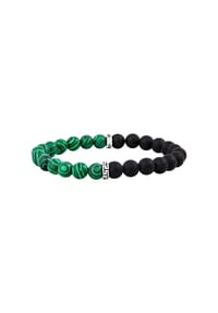 caї - Strecht-Armband Edelstahl 13 Onyx - grün