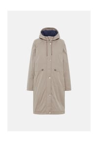 olsen - Kurzmantel mit Kapuze - Dark Taupe