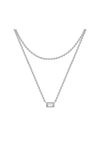 GLANZSTÜCKE MÜNCHEN - Damen Kette aus 925/- Sterling Silber in Silber mit Zirkonia - silber