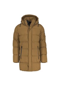 LERROS - Warm gefütterter Steppmantel mit abnehmbarer Kapuze - BROWN