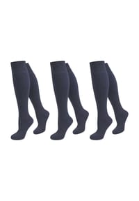 normani® - 3 Paar Business-Kniestrümpfe aus Baumwolle - Anthrazit