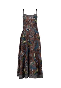 zero - Sommerkleid, Spaghettiträger, für Damen - 7881 BROWN/PETROL