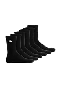 ellesse - Unisex Socken, 6er Pack - ALACRE, Crew Socken, Logo, einfarbig - Schwarz