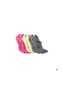 MUNADUNA - 3er-Pack Yoga-Zehensocken mit Doppelkreuz Zehensocken,Anti-Rutsch,Elastisch - Dunkelgrau-Rosa Mix