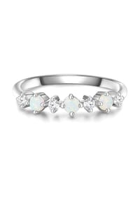 GLANZSTÜCKE MÜNCHEN - Damen Ring aus 925/- Sterling Silber in Silber mit Zirkonia - silber