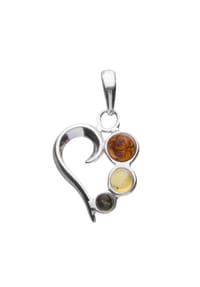 OSTSEE-SCHMUCK® - Anhänger , Herz , Silber 925/000 - silber