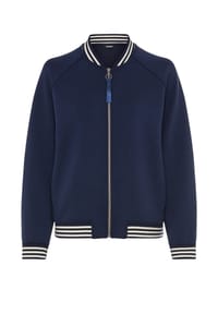 olsen - Jerseyjacke mit Stehkragen und Reißverschluss - Ink Blue