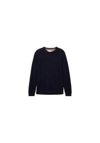 TOM TAILOR - Pullover, Rundhals-Ausschnitt, Rippbündchen, für Herren - 29999 BLACK