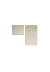 ZELLERFELD - Elegance WC-Set - 2-teiliges Badematten-Set mit geometrischer Struktur - Beige 60 x 100 cm