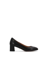 Kazar - Schwarze minimalistische Lederpumps - Schwarz