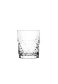 COFI - LAV Keops 3 teiliges Trinkglas-Set - 345 ml Gläser mit Facettendesign - Transparent 10 x 8,5 cm