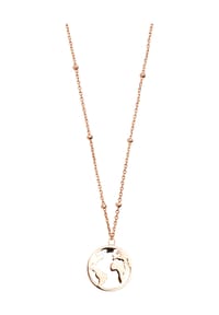 XENOX - Damen Kette mit Anhänger "Weltkugel XS2984R", 925er Silber  - roségold