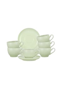 Seltmann Weiden Espressotassen mit Untertassen Amina 100 ml 6er Set - AMINA - grau