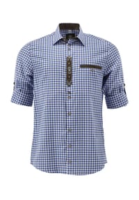 Orbis - Trachtenhemd, Regular Fit, 1/1 Arm, Kent-Kragen, für Herren - 34 MITTELROT