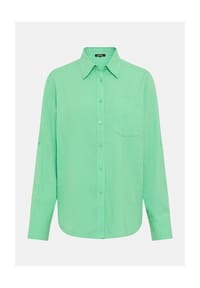 olsen - Bluse mit klassischem Hemdkragen - 30054 LIME YELLOW
