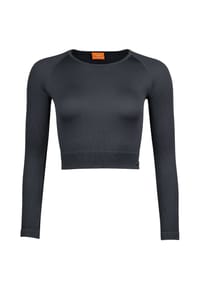 nur die - Crop-Top NUR DIE x KILIAN KERNER Crop Top in Ripp-Optik - BLUE