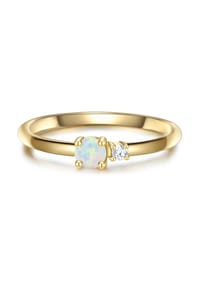 GLANZSTÜCKE MÜNCHEN - Damen Ring aus 925/- Sterling Silber in Gelbgold mit Zirkonia - gelbgold