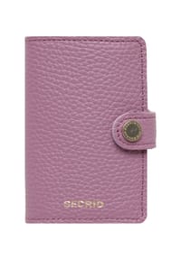 SECRID PEBBLE - Kartenhalter, Knopfverschluss, Kunstleder - ORCHID