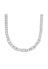 YOKOAMii - Damen Kette aus Messing in Silber mit Glas - silber