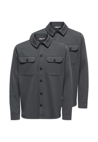 ONLY & SONS - Hemdjacke / Overshirt 2er Pack Newkodyl - Castor gray