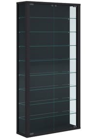 VCM. Glasvitrine hängend | Vitrine Glas mit ESG-Sicherheitsglas | Maße: H. 114 x B. 59 x T. 18 cm | Hängevitrine Glas | Modern und platzsparend | Glas Vitrinenschrank - Vitrosa Maxi