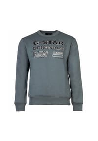 G-STAR RAW Herren Sweater - Originals Stamp, Rundhals, Sweatshirt, Pullover, Logo, einfarbig Bild 1