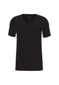 CALIDA - Herren T-Shirt, V-Neck Cotton Code - schwarz