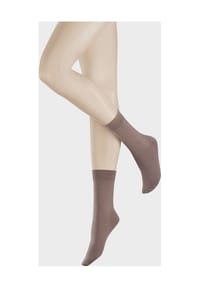 KUNERT Sensual Cotton Socken, uni, Elastikbund, für Damen Bild 1