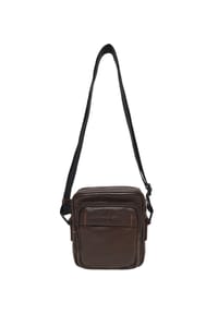 GALERIA ALMADA - Umhängetasche, Leder, Reißverschluss - BROWN
