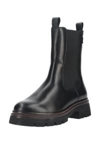 Tamaris - Leder/Textil Stiefelette - Schwarz