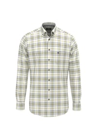 FYNCH-HATTON® - Freizeithemd Herringbone Check, Casual Fit, Langarm, Button-Down-Kragen, für Herren - 661 INK BLUE