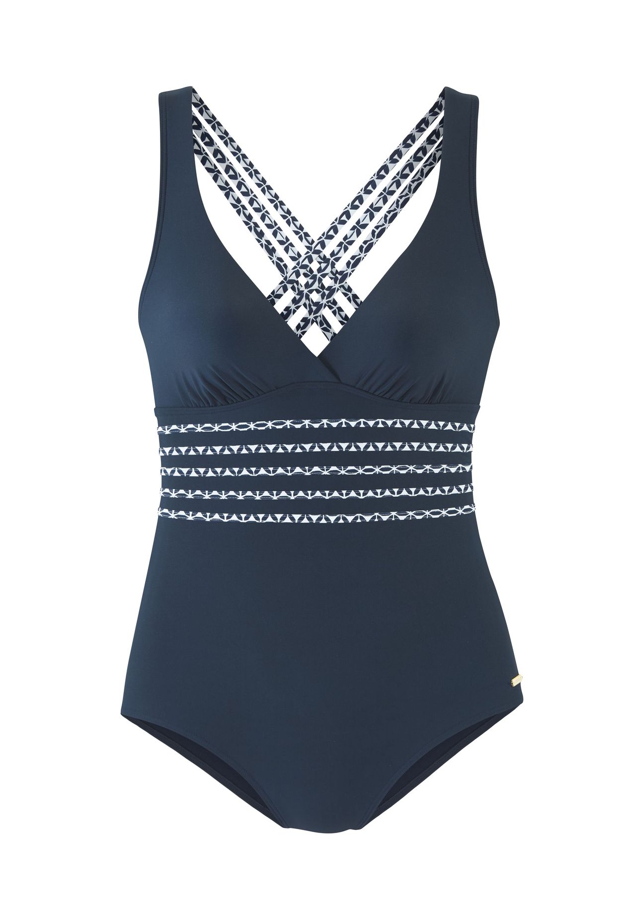 Sunseeker Badeanzug Blossom, KreuzträGer, FüR Damen, Blau, 38 C