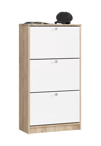 Akord - Schuhschrank 3 mit 3 Klapptüren - erle