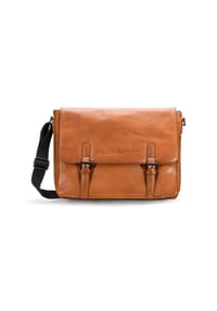 FARMHOOD Memphis - Memphis Aktentaschen Messenger Leder 38 cm Laptopfach - cognac