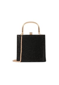 Kazar - Abendtasche mit Kristallen und einem Henkel - Schwarz