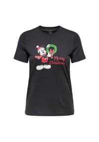 ONLY® - T-Shirt MICKEY LIFE Kurzarmshirt - dunkelgrau