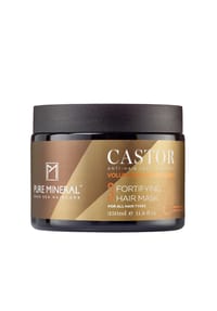 PURE MINERAL - Reparierende Rizinusöl-Maske, 350 ml - weiß