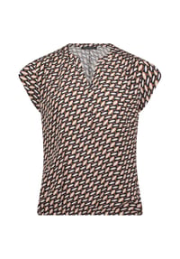 BETTY BARCLAY - Shirtbluse, Split-Neck, für Damen - 8876 D.BLUE/BROWN