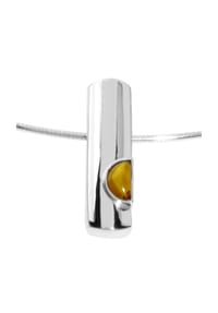 OSTSEE-SCHMUCK® - Halsreif mit Anhänger , Gleiter-Ida-Marie , Silber 925/000 - silber