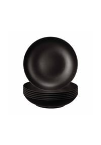 Seltmann Weiden Suppenteller Liberty Velvet Black ø 21,2 cm 6er Set schwarz - LIBERTY VELVET BLACK - schwarz