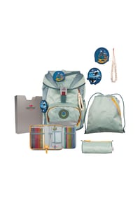 DerDieDas® ERGOFLEX - Schulranzen-Set, 6-teilig - GREY PLANET