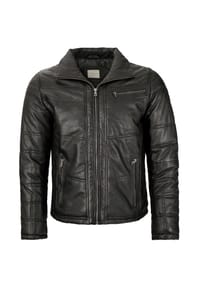 bugatti - Herren Lederjacke Lammnappa schwarz - schwarz