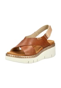PIKOLINOS - Leder Sandalen - Braun/Weiß